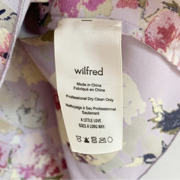 Wilfred Aritzia Promener Floral Off Shoulder Blouse with Silk Trim Size XS - Picture 9 of 9